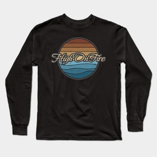 High On Fire Retro Waves Long Sleeve T-Shirt